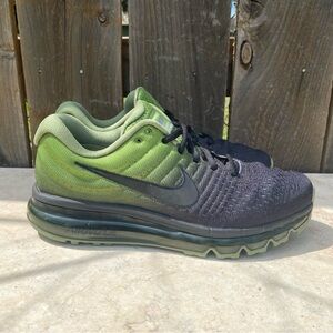 Nike Air Max 2017 ‘Black Palm Green’ Running Sneakers 849559-006 Men Size 8